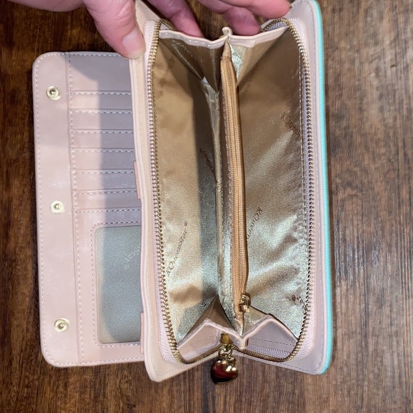 KQueenStar Mint Green/Blush Pink Large Long Wallet - Picture 7 of 16